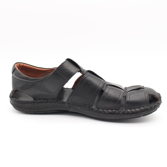 Pikolinos Tarifa Fisherman Sandals Mens Size 45 (US 11-11.5) Black Leather main image 7